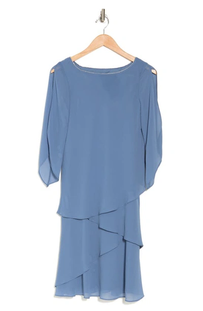 Shop Marina Chiffon Split Sleeve Cocktail Dress In Dior