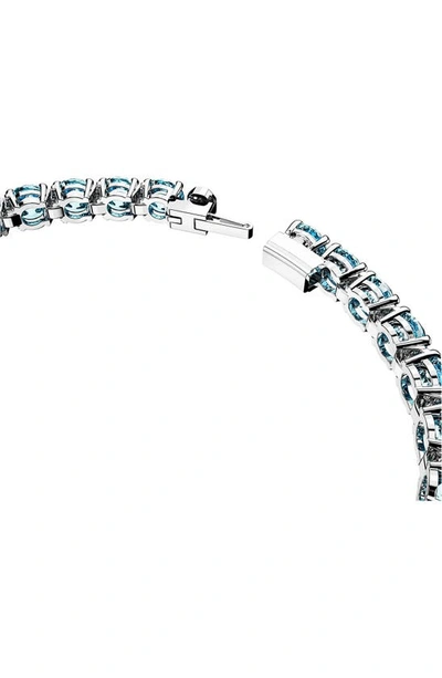 Shop Swarovski Matrix Tennis Bracelet In Blue