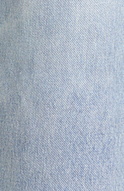 Shop Bottega Veneta Denim Print Leather Jeans In Light Blue