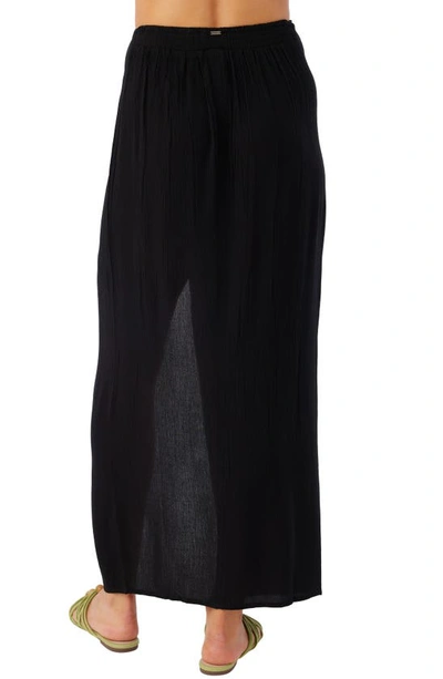 Shop O'neill Hanalei Cover-up Maxi Skirt In Black