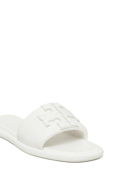 Shop Tory Burch Double T Sport Slide Sandal In Optic White