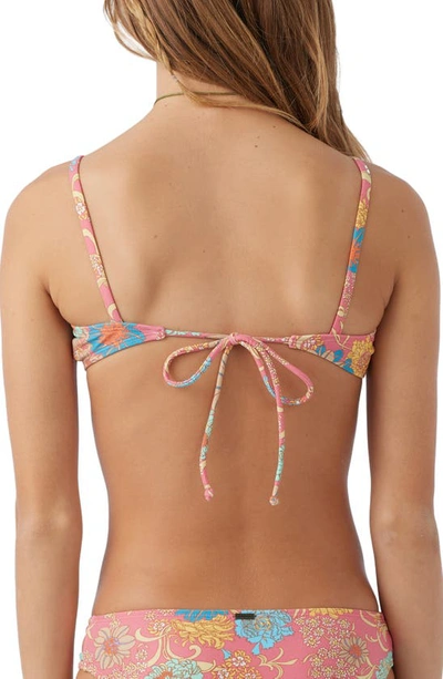 Shop O'neill Kids' Belize Floral Two-piece Swimsuit In Coral