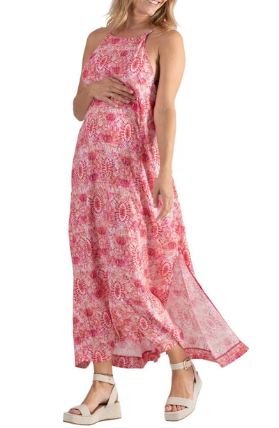 Shop Cache Coeur Soleil Maternity/nursing Sundress In Coral