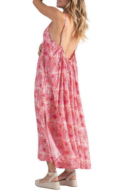 Cache Coeur Soleil Maternity/nursing Sundress In Coral