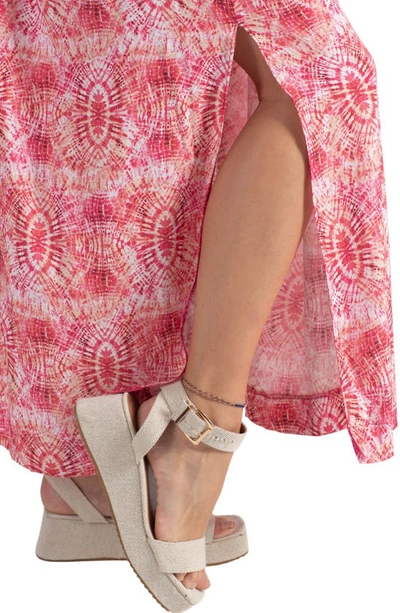 Cache Coeur Soleil Maternity/nursing Sundress In Coral