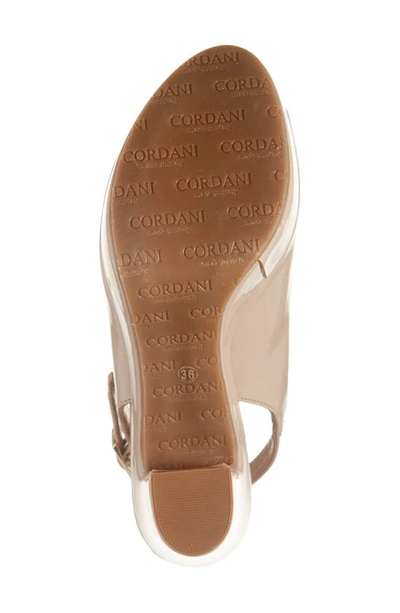 Cordani Tyler Peep Toe Slingback Pump In Light Beige Patent