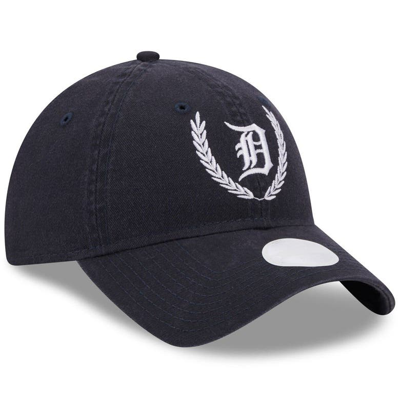 Shop New Era Navy Detroit Tigers Leaves 9twenty Adjustable Hat