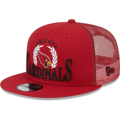 Shop New Era Cardinal Arizona Cardinals Collegiate Trucker 9fifty Snapback Hat