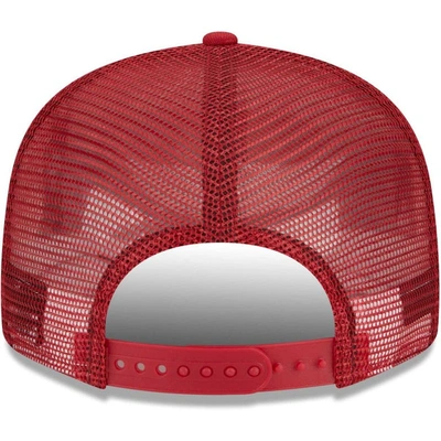 Shop New Era Cardinal Arizona Cardinals Collegiate Trucker 9fifty Snapback Hat