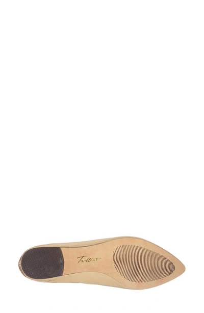 Shop Trotters Estee Woven Flat In Nude Patent