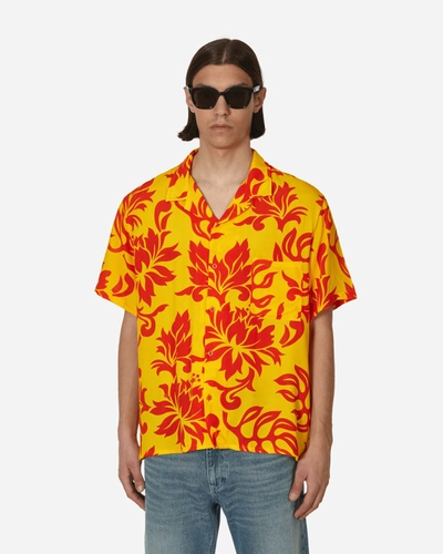 Shop Erl Printed Shortsleeve Shirt In Orange
