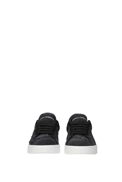 Shop Dolce & Gabbana Sneakers Fabric Black