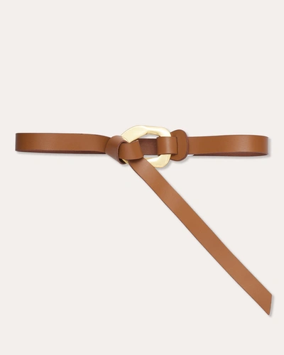 Shop Ramy Brook Ines Leather Tie Belt In Tan