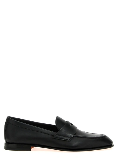 Shop Santoni 'famed' Loafers In Black