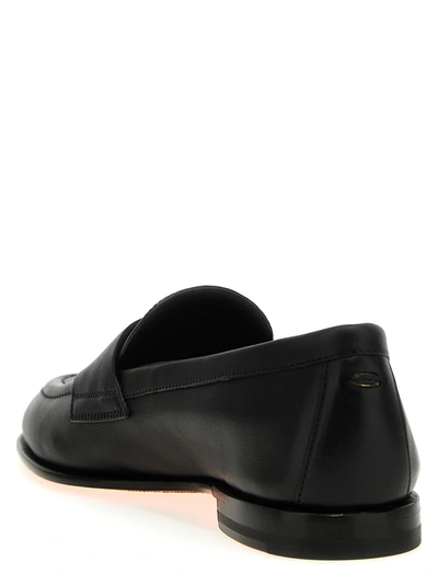 Shop Santoni 'famed' Loafers In Black