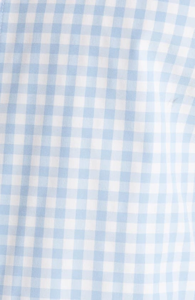 Shop Mizzen + Main Leeward Trim Fit Gingham Performance Button-up Shirt In Light Blue Gingham