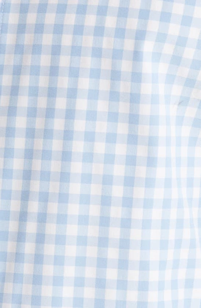 Mizzen + Main Leeward Trim Fit Gingham Performance Button-up Shirt In Light Blue Gingham
