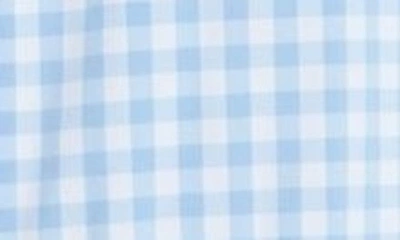 Shop Mizzen + Main Leeward Trim Fit Gingham Performance Button-up Shirt In Light Blue Gingham