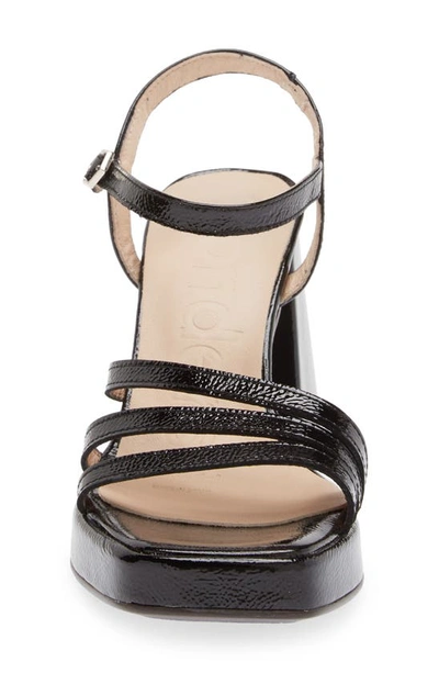 Shop Wonders Block Heel Sandal In Black Patent