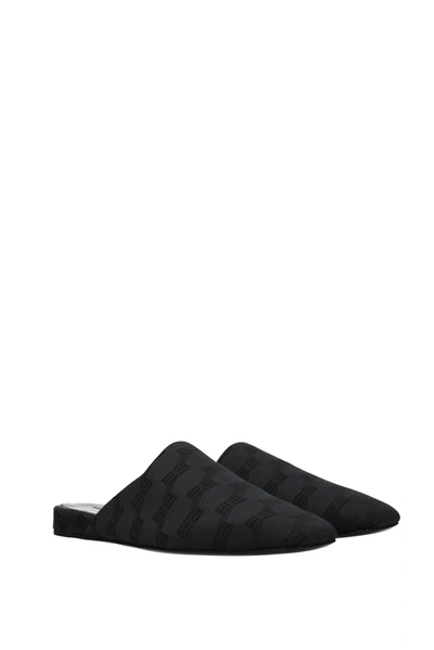 Shop Balenciaga Slippers And Clogs Fabric Black