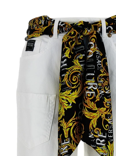 Shop Versace Jeans Couture Barocco Jeans White