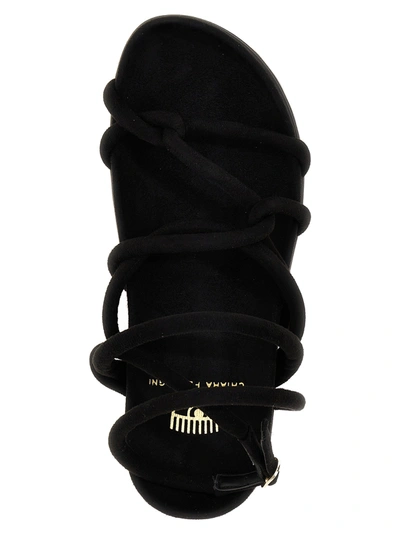 Shop Chiara Ferragni Brand Cable Sandals Black