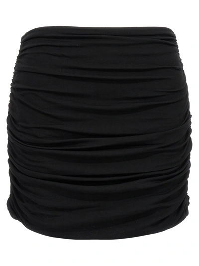 Shop Tory Burch Draped Skirt Skirts Black