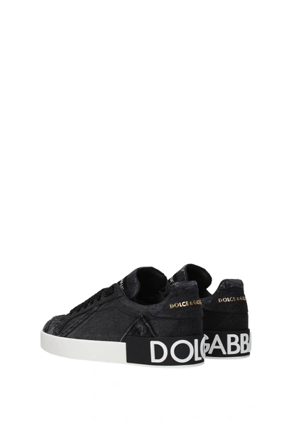 Shop Dolce & Gabbana Sneakers Fabric Black