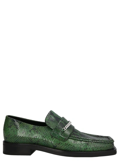 Shop Martine Rose 'square Toe' Loafers In Green