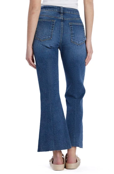 Hint Of Blu Fun Slim Flare Jeans In Jolly Blue