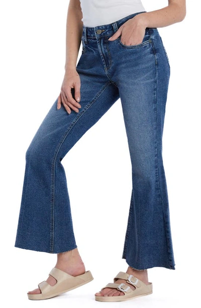 Hint Of Blu Fun Slim Flare Jeans In Jolly Blue