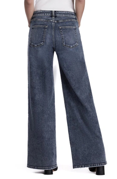 Shop Hint Of Blu Happy Go Lucky Wide Leg Jeans In Lucky Blue
