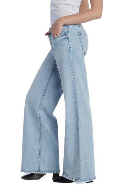 Shop Hint Of Blu Happy Go Lucky Wide Leg Jeans In Lady Blue