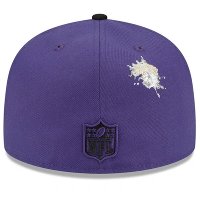Shop New Era X Staple New Era Purple/black Baltimore Ravens Nfl X Staple Collection 59fifty Fitted Hat