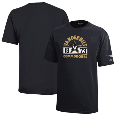Shop Champion Youth  Black Vanderbilt Commodores 150th Anniversary T-shirt