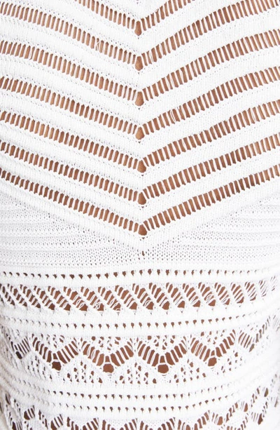 Shop Isabel Marant Ava Open Stitch Stretch Cotton Dress In White