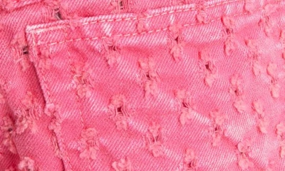 Shop Isabel Marant Aneida Cotton Eyelet Cutoff Denim Shorts In Fuchsia