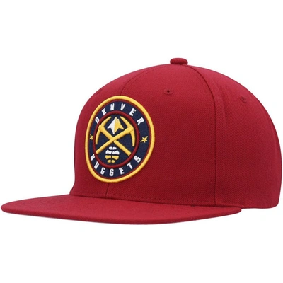 Mitchell & Ness Men's  Red Denver Nuggets Side Core 2.0 Snapback Hat In Red
