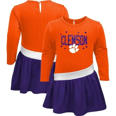Shop Outerstuff Girls Preschool Orange Clemson Tigers Heart To Heart French Terry Dress
