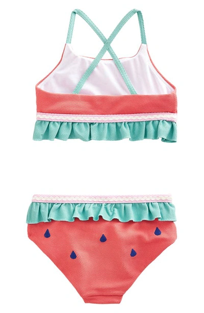 Shop Mini Boden Kids' Watermelon Two-piece Swimsuit In Jam