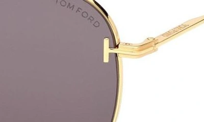 Shop Tom Ford Brady 60mm Pilot Sunglasses In Shiny Deep Gold / Smoke
