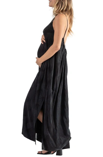 Shop Cache Coeur Isis Maternity/nursing Maxi Dress In Black