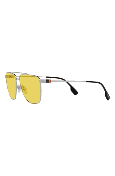 Shop Burberry Blaine 61mm Pilot Sunglasses In Yellow