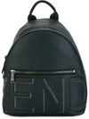FENDI embossed logo backpack,송아지가죽100%