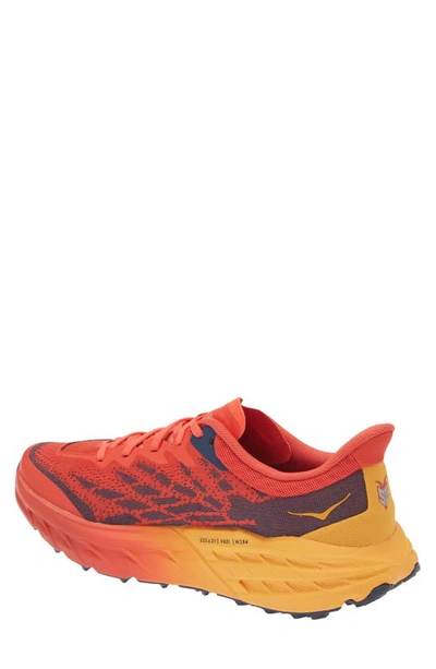Shop Hoka Speedgoat 5 Trail Running Shoe In Fiesta / Radiant Yellow