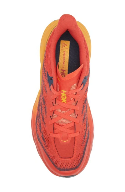 Shop Hoka Speedgoat 5 Trail Running Shoe In Fiesta / Radiant Yellow