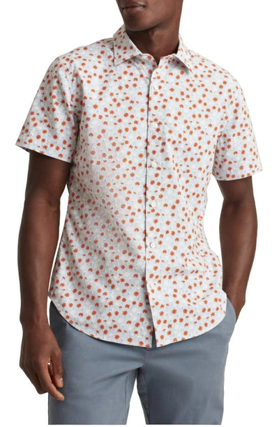Shop Bonobos Riviera Slim Fit Stretch Print Short Sleeve Button-up Shirt In Rye Floral
