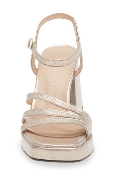 Wonders Block Heel Sandal In Platino