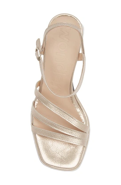 Wonders Block Heel Sandal In Platino