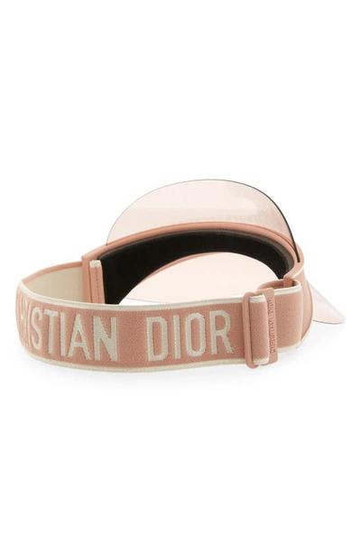 Shop Dior 'club V1u Visor In Shiny Pink / Violet